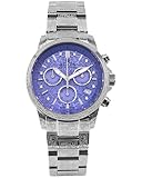 LOUIS XVI Palais Royale Femme 6024 - Ø 38 mm - orologio da donna - impermeabile - bracciale argento - quadrante lavanda viola con diamanti - movimento al quarzo svizzero