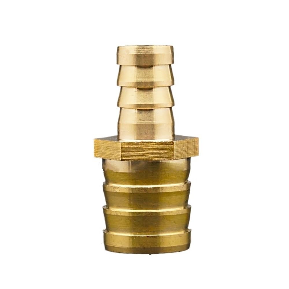 Pipe Connector Hose Barb Hosetail Straight Reducing, Copper Pipe Reducer Fitting, Gas Barbed Coupler Connector(25 * 19mm)