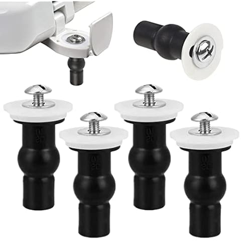 Toilet Seat Hinges Screws Toilet Seat Screw and Fixtures Expanding Rubber Top Nuts Screw Fixings Fix WC Blind Hole Fittings Replacement Bolts(4PCS) Cover