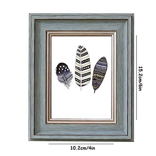 4x6 Fotolijsten Set - (2 Stuks) Massief Houten Fotolijst Fotomuur Tafelblad Display Wall Rustieke Boerderij Fotolijsten (Color : Navy blue, Size : 6×4) - Image 6