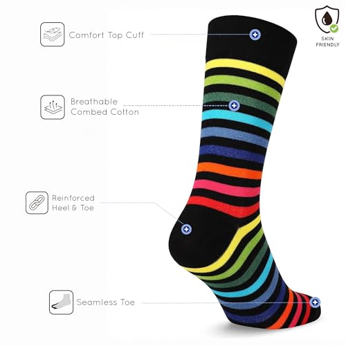 Image of Mysocks Men and Women Crew Socks Extra Fine Combed Cotton Seamless Toe