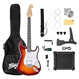 Washburn SDFSB Sonamaster Deluxe Electric Guitar Pack - Sunburst Bundle with Amplifier, Cable, Gig Bag, Strap, Picks, String Winder, Strings, Instructional DVD and Austin Bazaar Polishing Cloth