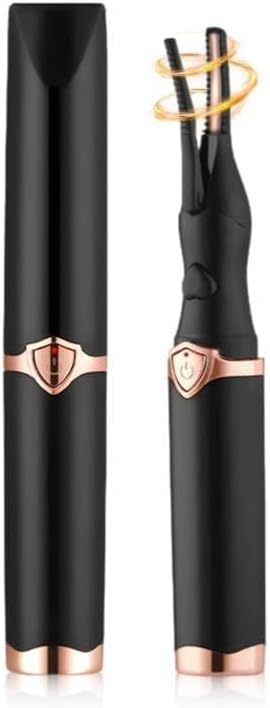 2025 Heated Eyelash Curler with 3 Adjustable Temperature Levels - USB Rechargeable Electric Lash Curler - Long-Lasting Curl, Safe & Gentle Design for All Eye Shapes (Black)