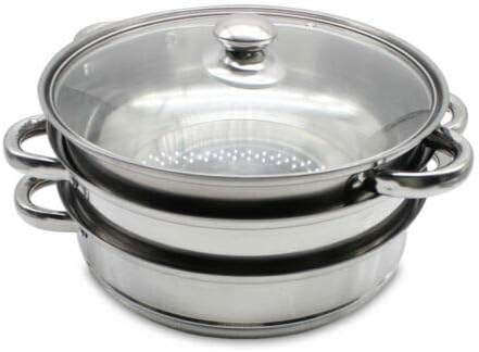 Miniatura 3 de Vaporizador de alimentos de 3 niveles para carne y verduras, olla de vapor de acero inoxidable, herramienta de cocina