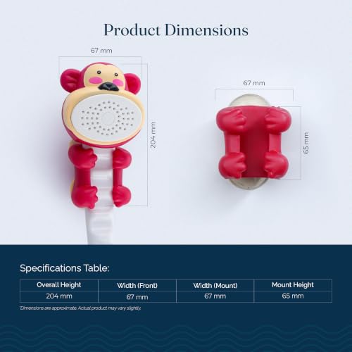 Image of JAL Animal Theme Hand Shower for Kids | Baby Bath Shower Extension & Hook