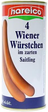 Amazon ドイツソーセージ缶詰め 300g ハライコ Hareico 社 ウィンナーヴルシェン Hareico ソーセージ ウインナー 通販