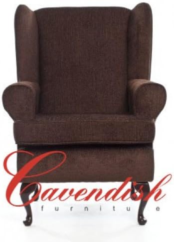 Cavendish Furniture Deep Orthopedic Chair in Brown 19" Seat height, Chenille
