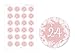 Produktbild 24 DIY Adventskalenderzahlen ROSA ZWEIGE Kranz Vintage für einen DIY Adventskalender Papiertüten zum selber basteln 1  24 Format 4 cm, rund, matt