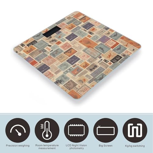 Báscula digital de baño con pantalla LCD y capacidad 400 lb miniatura 3