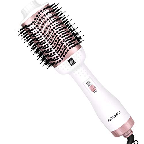 Produktfoto von Aibesser Heißluftbürste, 5 in 1, für Frisuren und Frisuren, für alle Styles (Weiß Roségold)