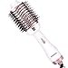 Aibesser Suszarka do włosów, 5 w 1, uaktualniona szczotka na gorące powietrze, szczotka do włosów, szczotka do stylizacji, grzebień na gorące powietrze (białe różowe złoto)