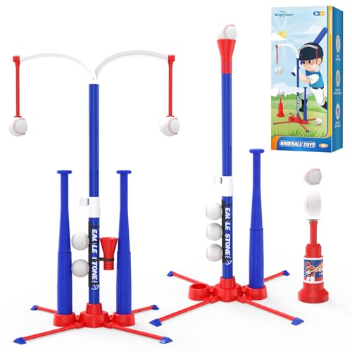 EagleStone 3-in-1 Toddler T Ball Set 3-5 5-8, 2 Baseball