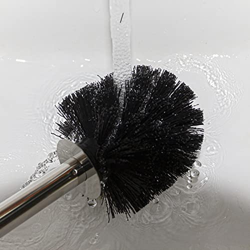 Brosse WC efficace et flexible à long manche en acier lot de 2
