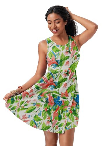 Image of HiMONE Vacation Dresses for Women 2025 Summer Dress Women's Casual Sundresses Casual Beach Petite Sun Dress XS-2XL