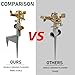 LIULO TOOL 2 Pack Zinc Alloy Impact Sprinklers for Yard, Stainless Steel Pulsating Water Sprinkler Head on Spike Base, Adjustable Water Sprinklers for Large Area Patio Lawn Garden Irrigation