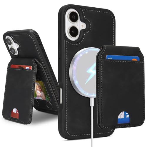 Ｈａｖａｙａ Soft-Touch Wallet Case for iPhone 16 Plus - Matte Black