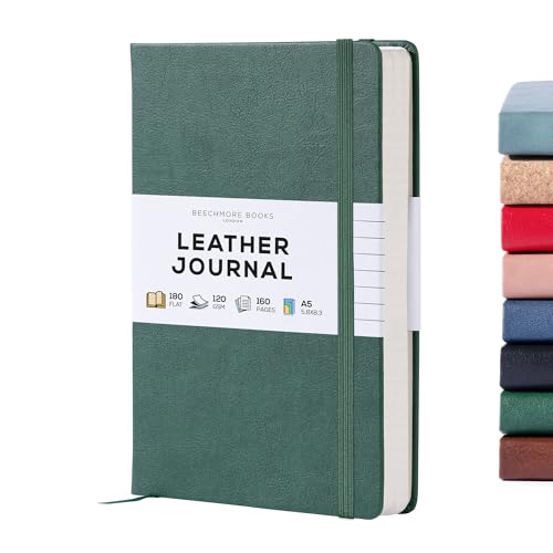 BEECHMORE BOOKS Lined Journal Notebook, 5.8 x 8.3 inch, A5...