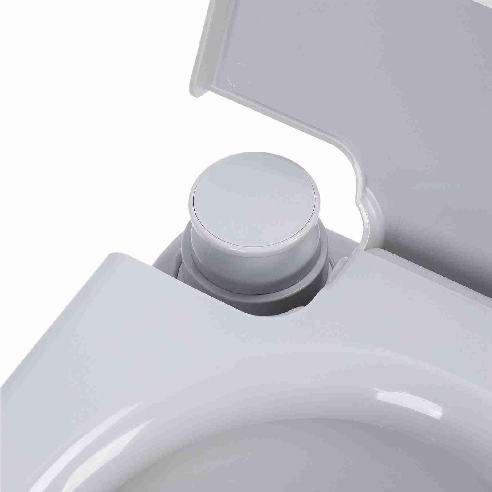 Inodoro Portátil para Acampar con Salida de Agua Doble de Alta Capacidad para Viajes en Coche, Barco, RV, Material ABS Gris 12L/10L (20L)