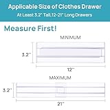 Vtopmart 8 Pack Drawer Dividers, 3.2" High Expandable from 12.2-21.4" Adjustable Drawer Organisers，Clear Plastic Drawers Separators for Clothing, Kitchen Utensils and Office Storage - Image 2