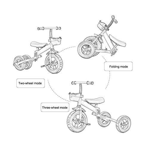 GYF Kinder Trike Kinder Dreirad Dreirad Einfach Klappbar Kinder multifunktions Dreirad Sitz Einstellbare 2-6 Jahre Altes… – Bild 8