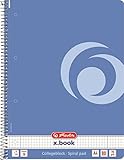 spiralblock a4 mit register Motiv: baltic blue, 1 Stück herlitz Spiralblock A4, 80 Blatt Lineatur 28 (kariert mit 2 Rändern), baltic blue