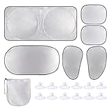 POHOVE 6 Stück Auto-Windschutzscheiben-Sonnenschutz, Auto-Windschutzscheibe Faltbarer...