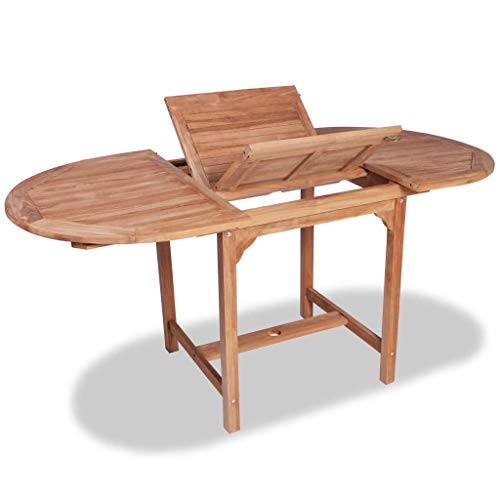 Chusui 7-TLG. Garten-Essgruppe, Gartenmöbel Set, Gartengarnitur, Garten Sitzgruppe, Lounge Set, Loungemöbel, Teak… – Bild 4