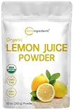 Organic Lemon Juice Powder, 10 Ounce, Cold Pressed Concentrated Powder, Filler Free, Rich in Natural Vitamin C for Immune System Booster, Great Flavor for Soda, Baking and Cooking, Vegan Friendly