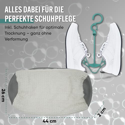 GLANZGURU Schuhwaschbeutel für Waschmaschine – 2 Stück Premium Waschbeutel für Schuhe, Sneaker & Sportschuhe – schützt vor Verformung & Abnutzung, robust & langlebig, Weiß