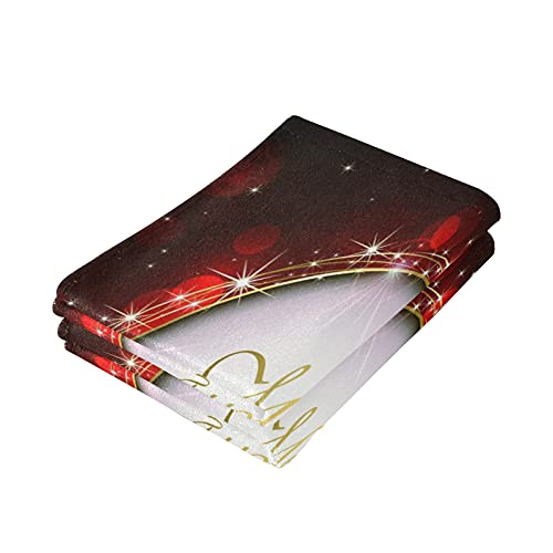 Pfrewn Christmas Bells and Snowflakes Hand Towel Set #TOP18