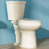 HOMLYLINK Elongated Tall Toilet 19 Inch for Seniors, ADA High Toilets for Bathroom, Comfort Bowl Heigh 19', Seat Height 20', Two-Piece Dual Flush 1.1/1.6 GPF, 12 Inch Rough-in, Bone Color