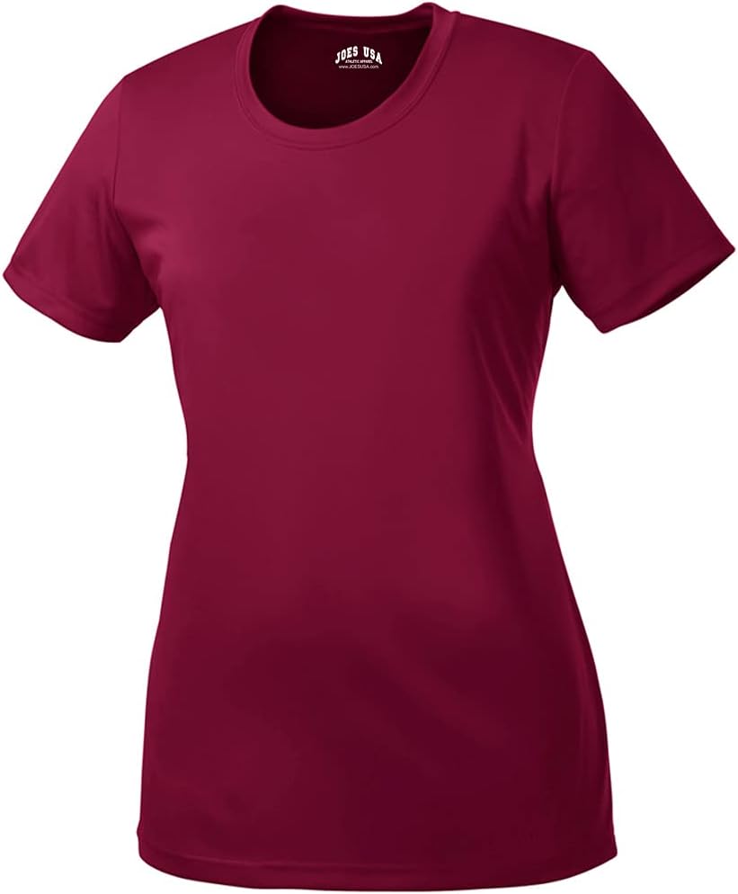 Joe's USA Women's Athletic All Sport Training T-Shirt in 20 Colors. Sizes XS-4XL