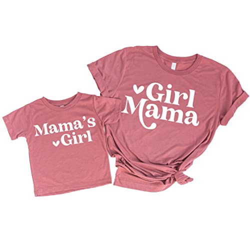 Olive Loves Apple Mommy & Me Adorable Girl Mama Mama's Girl Matching Shirts for Kids & Adults