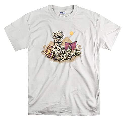 T-shirt ample Égypte Mummy Reading blanc XXL pour le confort