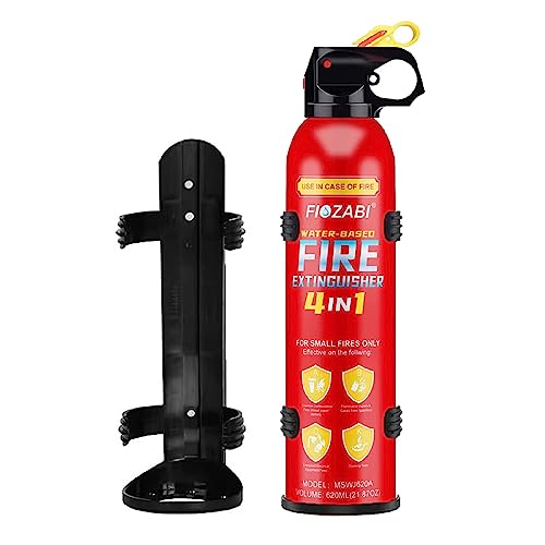 FIOZABI 1 PACK Portable Fire Extinguisher Spray 4 in-1 With Bracket for The House/Car/Kitchen/Garage/Home,0.5-A:21-B:C:5K Water-Based Fire Extinguishers(620ml/21.87OZ)… FIOZABI 1 PACK Portable Fire Extinguisher Spray 4 in-1 With Bracket for The House/Car/Kitchen/Garage/Home,0.5-A:21-B:C:5K Water-Based Fire Extinguishers(620ml/21.87OZ)…