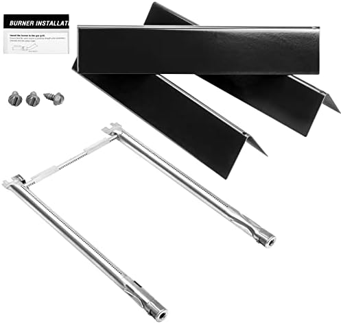 Barbqtime Grill Replacement Parts for Weber Spirit 200 Series Gas Grills with Front Control Panel (2 Burners), Grill Burner & Heat Plate Accessory Kit for Weber Spirit E-210, S-210, E-220, S-220