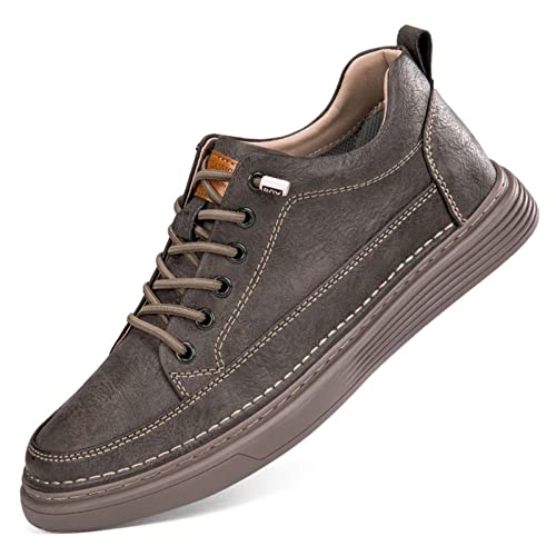 Image of CERYTHRINA Elevator Shoes for Men - Height Increasing Sneakers, 2.5 Inches Taller, Leather Casual Shoes with Height Increase Insoles