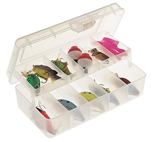 Caja para Pesca Plano Compact 1 Bandeja, Almacenamiento Premium, Transparente (3510-01), 8.25 pulg x 3 pulg x 2.5 pulg