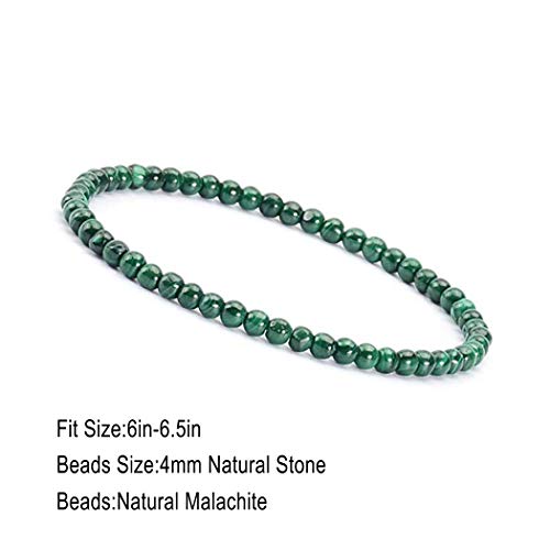 KIKILA 4mm Mini Gemstone Energy Bracelets Crushed Stone Beaded Bracelet Natural Stone Charm Beaded Small Couples Bracelets for Women2