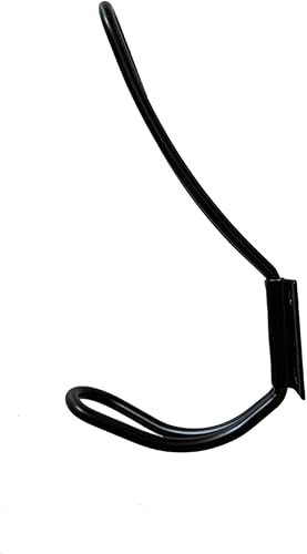 Miniatura 3 de Ganchos de alambre negros para abrigos, paquete de 5 ganchos rústicos de pared resistentes de doble punta, gancho de entrada para colgar ropa,