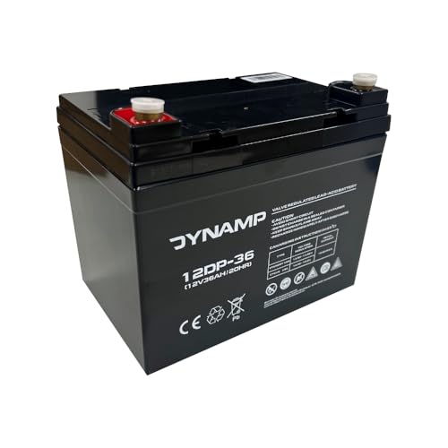 Dynamp 12DP-36 Deep Cycle AGM Battery, 12V 36Ah, 11kg, Maintenance-Free