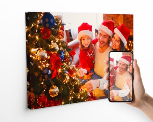 mubusi Cuadro Personalizado con tu Foto - 20 Tamaños Disponibles - 30x21 cm - Foto Lienzo Personalizado sobre Bastidor de Madera - Lienzo Personalizado - Cuadro Personalizado