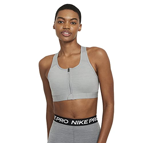 Nike Swoosh Women’s Medium-Support Padded Zip-Front Sports Bra (As1, Alpha, M, Regular, Regular) Grey #TOP27