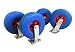 4-Pack of 10" X-Large Flat Free Casters (2 Swivel and 2 Fixed) 350 LBS Rated