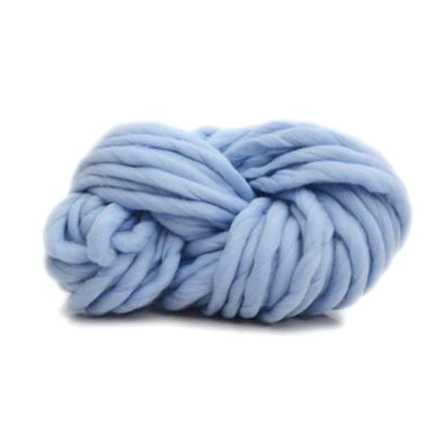 Gruba przędza bawełniana, Przędza do robótek ręcznych 1 kg Filc włóczkowy wielokolorowy(Light blue)