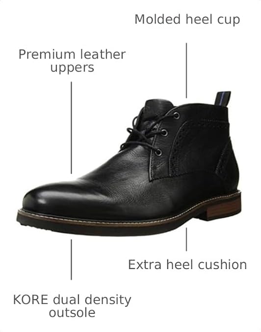 Nunn Bush Ozark Plain Toe Chukka Boot with KORE Walking Comfort Technology