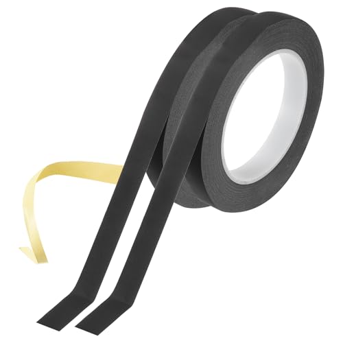Image of MECCANIXITY Insulating Acetate Cloth Adhesive Tape, 0.6in x 98ft Black Electrical Heat Resistant Fabric Tape for Laptop Electric Automotive Guitar Repair Wire Harness, 2Pcs