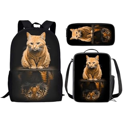 chaqlin Animal Print Kids Backpack Set Cover