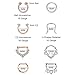 FINREZIO 16PCS 16G Stainless Steel Septum Piercing Nose Rings Hoop Tragus Cartilage Retainer Body Piercing Jewelry