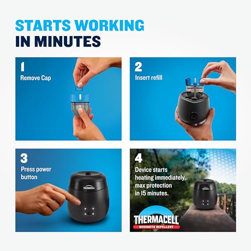 Image of Thermacell Rechargeable Mosquito Repeller Refills; Advanced Repellent Formula Provides 20 Foot Protection Zone; Compatible with Thermacell E-Series & Radius Only; No DEET, Spray or Flame